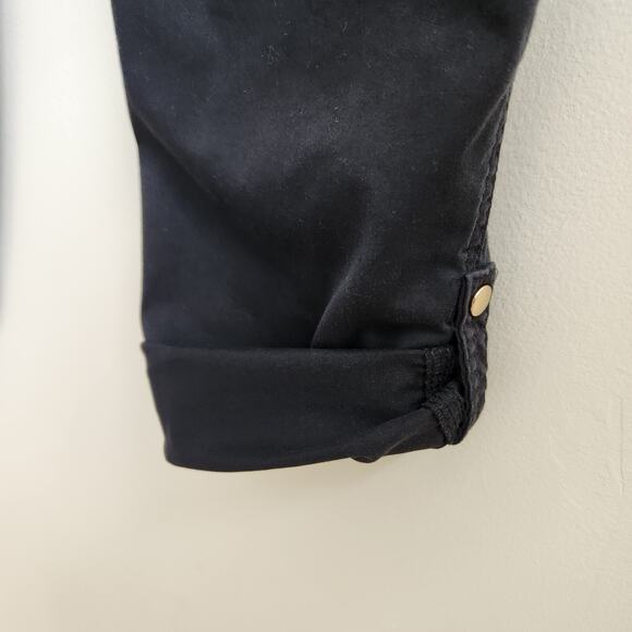 Chico's Pants Womens Size 0 Black Ankle Roll Tab Hem Pockets Stretch Casual - Picture 7 of 16